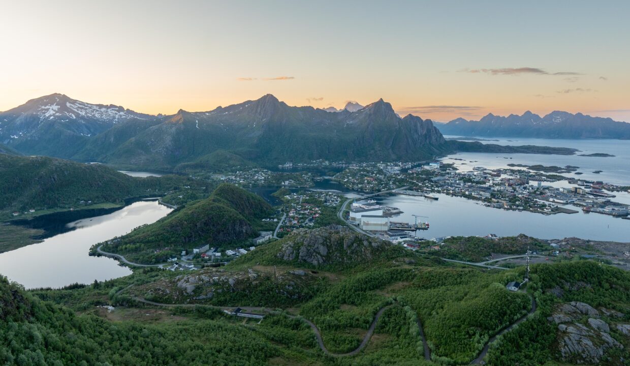 View from Tjeldbergtinden Overlooking Svolvær