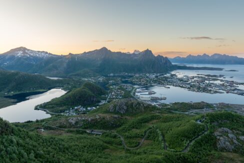 View from Tjeldbergtinden Overlooking Svolvær