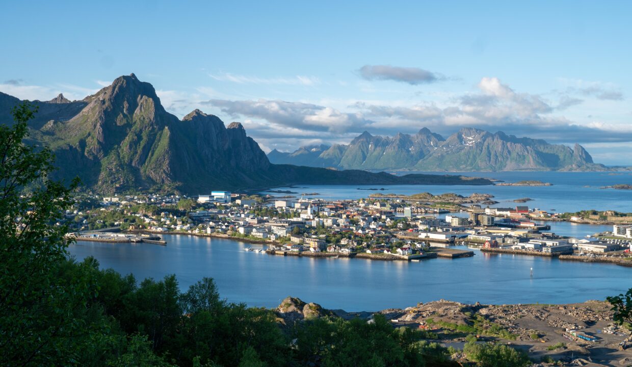 Panoramic View of Svolvær from Linken