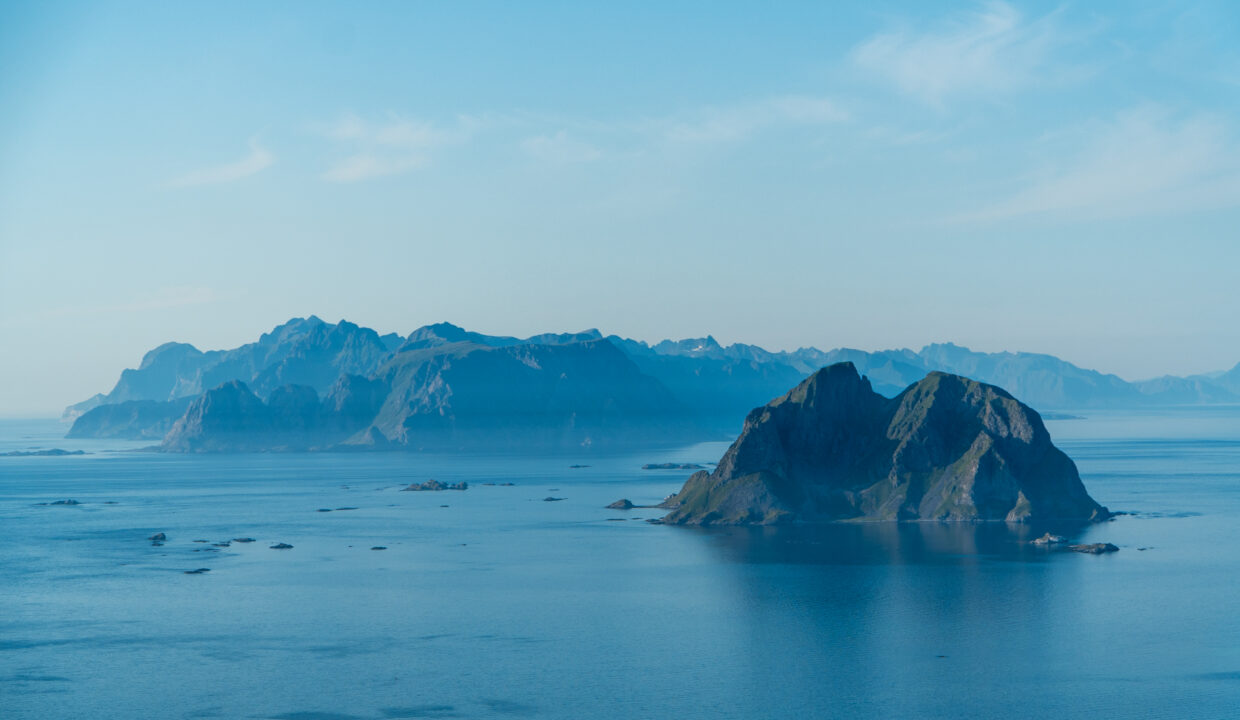 Mosken Island and Lofoten Mainland Seen from Hornet, Værøy