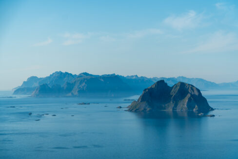 Mosken Island and Lofoten Mainland Seen from Hornet, Værøy