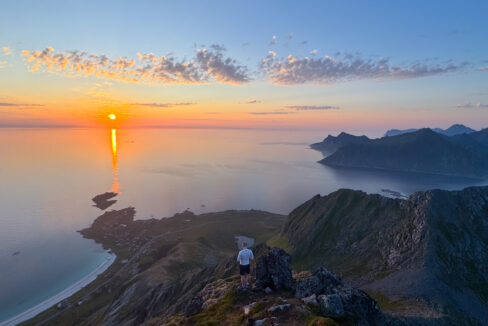 Magical Sunset Above Ramberg Beach from Moltinden – Lofoten, Norway